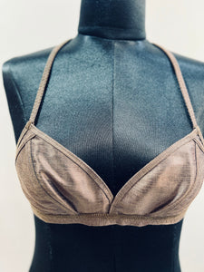 Tara, the Halter bra in Dupian silk